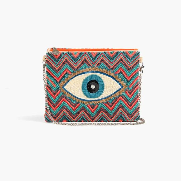 NWT Evil Eye Clutch With Removable Crossbody Chain - Picture 7 of 7